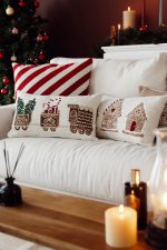 Christmas Wagon | Woven Lumbar  Decorative Throw Pillow Cover - Image 6