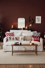 Christmas Wagon | Woven Lumbar  Decorative Throw Pillow Cover - Image 4
