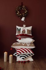 Christmas Wagon | Woven Lumbar  Decorative Throw Pillow Cover - Image 8