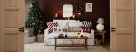 Christmas Gingerbread House | Woven Lumbar Decorative Throw Pillow Cover - Image 8