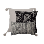Icon | Set of 3 | Black Boho Decor Throw Pillow Covers