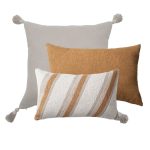 Loom & Oblique | Set of 3 | Mustard Yellow Throw Pillow Covers