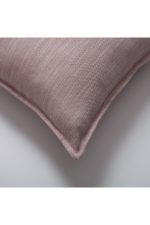 Porto | Pink Neutral Solid Linen-Blend Flanged Square 20''x20'' Throw Pillow Cover - Image 2
