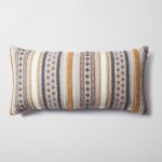 Loom Bed Runner & Pillow Covers | Set of 4 | Taupe Mustard Nomad Bedset - Image 4