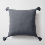 Loom Bed Runner & Pillow Covers | Set of 5 | Dark Gray Pastel Bedset - Image 3