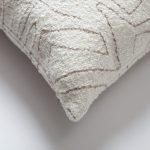 Amorf | Beige Abstract Minimal Design Textured Long Lumbar 14"x28'' Throw Pillow Cover - Image 2