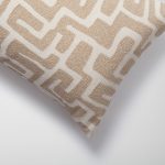 Norm | Neutral Boucle Textured Geometric Maze Long Lumbar 14"x28" Throw Pillow Cover - Image 2