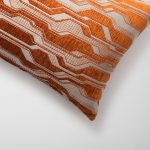 Lebon | Burnt Orange Modern Geometric Patterned Lumbar 12''x20'' Throw Pillow Cover - Image 2