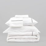 Lusso Duvet Cover Set & Loom Bed Runner & Pillow Covers | Set of 4 | Dark Gray - Image 2