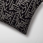 Icon | Black Ethnic Tribal Boucle Woven Square 18''x18'' Throw Pillow Cover - Image 2