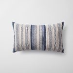 Porto & Gobi | Set of 3 | Navy Blue Striped Throw Pillow Covers - Image 4