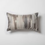 Pastel | Gray Abstract Textured Lumbar 12''x20'' Throw Pillow Cover