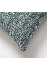 Coco | Blue Heathered Woven Textured Plain Square 20"x20'' Throw Pillow Cover - Image 2