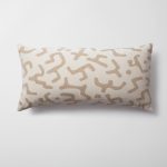 Nandos | Neutral African Mud Cloth Design Boucle Textured Long Lumbar 14"x28" Throw Pillow Cover