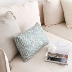 Gusto | Mint Blue Modern Small-Scale Patterned Lumbar 12''x20'' Throw Pillow Cover - Image 2
