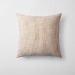 Stripe On Stripe | Set of 3 | Mustard Yellow Neutral Linen Blend Throw Pillow Covers - Image 3