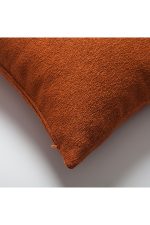 Julia | Burnt Orange Boucle Textured Solid Lumbar 16''x24'' Throw Pillow Cover - Image 2