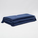 Loom Bed Runner | Navy Blue Neutral Linen Blend - Image 6