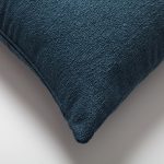 Julia | Teal Blue Boucle Textured Solid Long Lumbar 14"x28" Throw Pillow Cover - Image 2
