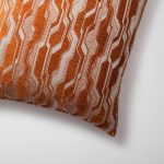 Lebon | Burnt Orange Modern Geometric Patterned Square 20''x20'' Throw Pillow Cover - Image 2
