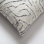 Amorf | White Abstract Minimal Design Textured Square 20"x20'' Throw Pillow Cover - Image 2