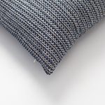 Kraft | Navy Blue Textured Woven Square 18''x18'' Throw Pillow Cover - Image 2