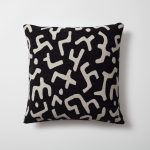 Nandos | Black African Mud Cloth Design Boucle Textured Square 20''x20'' Throw Pillow Cover