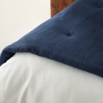 Loom Bed Runner | Navy Blue Neutral Linen Blend - Image 4