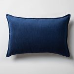 Loom Bed Runner & Pillow Covers | Set of 7 | Taupe Navy Blue Eliza Sense Bedset - Image 4