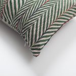 Sense | Green Textured Herringbone Stripe Lumbar 12''x20'' Throw Pillow Cover - Image 2