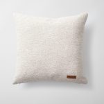 Oblique | Black and White Striped Boucle Textured Square 20''x20'' Throw Pillow Cover - Image 2