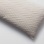 Cello | White Textured Chevron Long Lumbar 14"x28" Throw Pillow Cover - Image 2