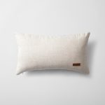 Combos | Navy Blue Textured Abstract Striped Neutral Lumbar 12"x20" Throw Pillow Cover - Image 3