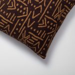 Icon | Brown Ethnic Tribal Boucle Woven Square 18''x18'' Throw Pillow Cover - Image 2