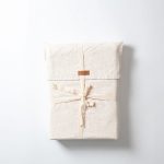 Lusso | 100% Cotton Sateen Taupe Pipping Queen Size White Duvet Cover Set - Image 5