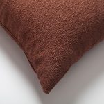 Julia | Brown Boucle Textured Solid Long Lumbar 14"x28" Throw Pillow Cover - Image 2