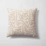 Icon | Beige Ethnic Tribal Boucle Woven Square 18''x18'' Throw Pillow Cover