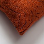 Amorf | Orange Abstract Minimal Design Textured Square 20"x20'' Throw Pillow Cover - Image 2