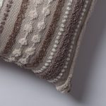 Nomad | Neutral Woven Linen Striped Long Lumbar 14"x28" Throw Pillow Cover - Image 2