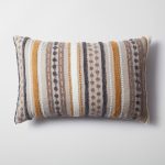 Loom Bed Runner & Pillow Covers | Set of 5 | Taupe Mustard Nomad Bedset - Image 4