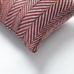 Sense | Burgundy Textured Herringbone Stripe Lumbar 12''x20'' Throw Pillow Cover - Image 2