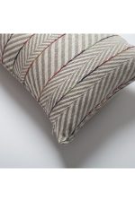 Sense | Neutral Beige Textured Herringbone Stripe Lumbar 12''x20'' Throw Pillow Cover - Image 2